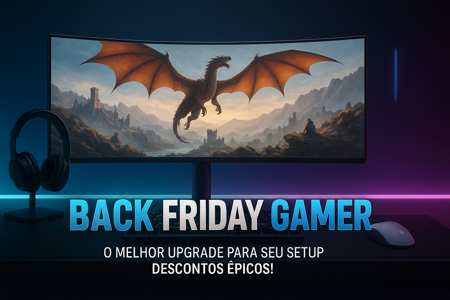 Os melhores periféricos gamer na black friday.